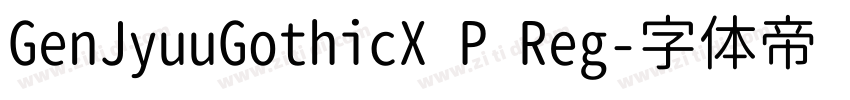 GenJyuuGothicX P Reg字体转换